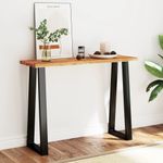 Casa si Gradina - Mobilier - Comode si corpuri - Console - Consola cu margini naturale, 110x35x80 cm, lemn masiv de acacia - Infinity.ro