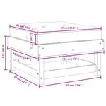 Casa si Gradina - Gradina si terasa - Mobilier exterior - Canapele si fotolii gradina - Taburet de gradina cu perna, gri, lemn masiv de pin - Infinity.ro