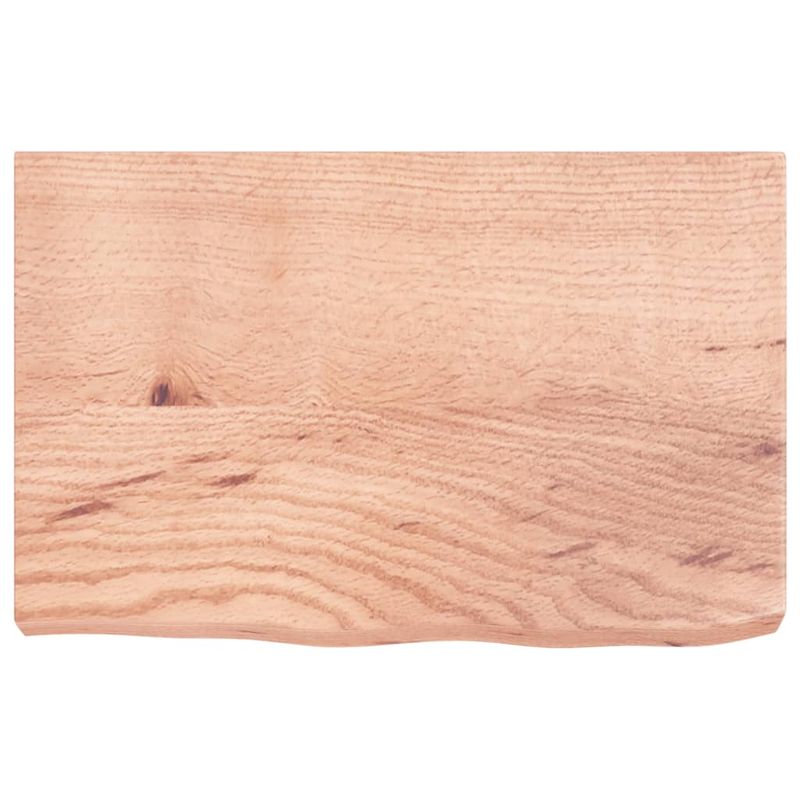 Casa si Gradina - Mobilier - Biblioteci si rafturi - Rafturi - Raft de perete maro deschis 60x40x(2-6) cm lemn stejar tratat - Infinity.ro