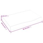 Casa si Gradina - Mobilier - Biblioteci si rafturi - Rafturi - Raft de perete maro deschis 60x40x(2-6) cm lemn stejar tratat - Infinity.ro