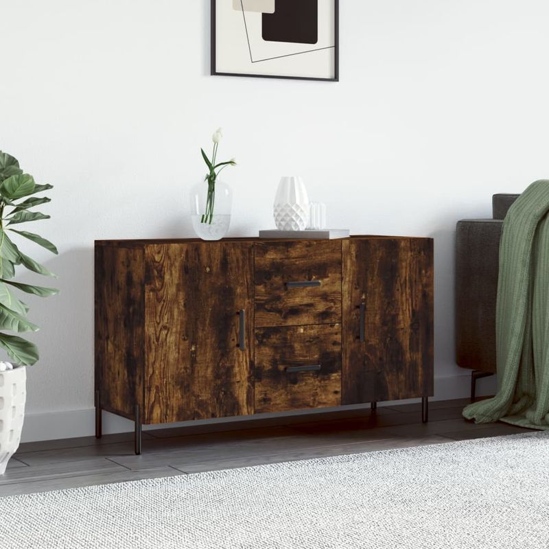 Casa si Gradina - Mobilier - Comode si corpuri - Comode - Servanta, stejar fumuriu, 100x36x60 cm, lemn compozit - Infinity.ro