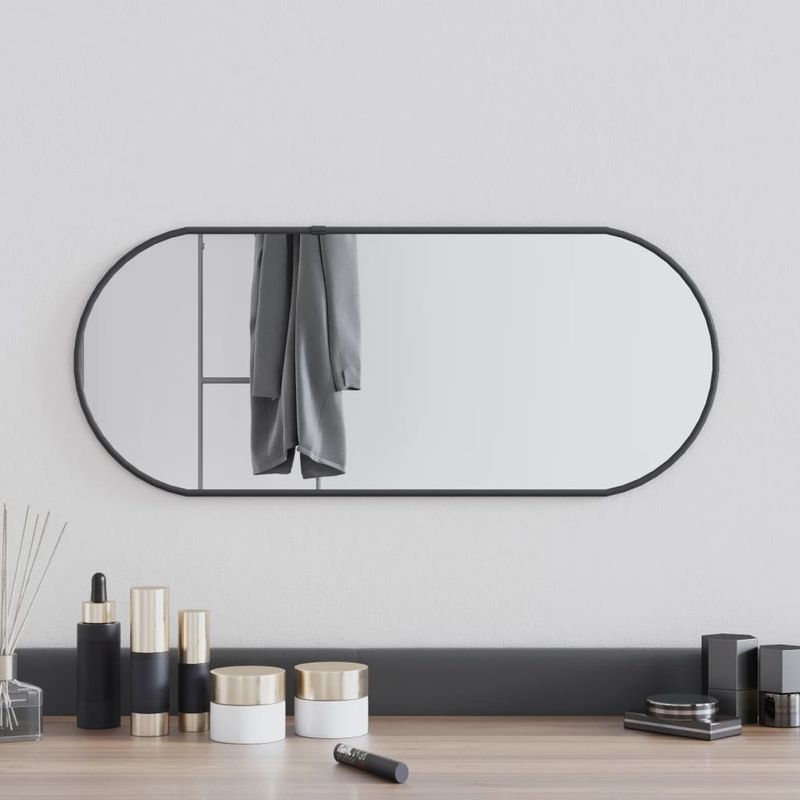 Casa si Gradina - Decoratiuni - Oglinzi - Oglinda de perete, negru, 60x25 cm, ovala - Infinity.ro