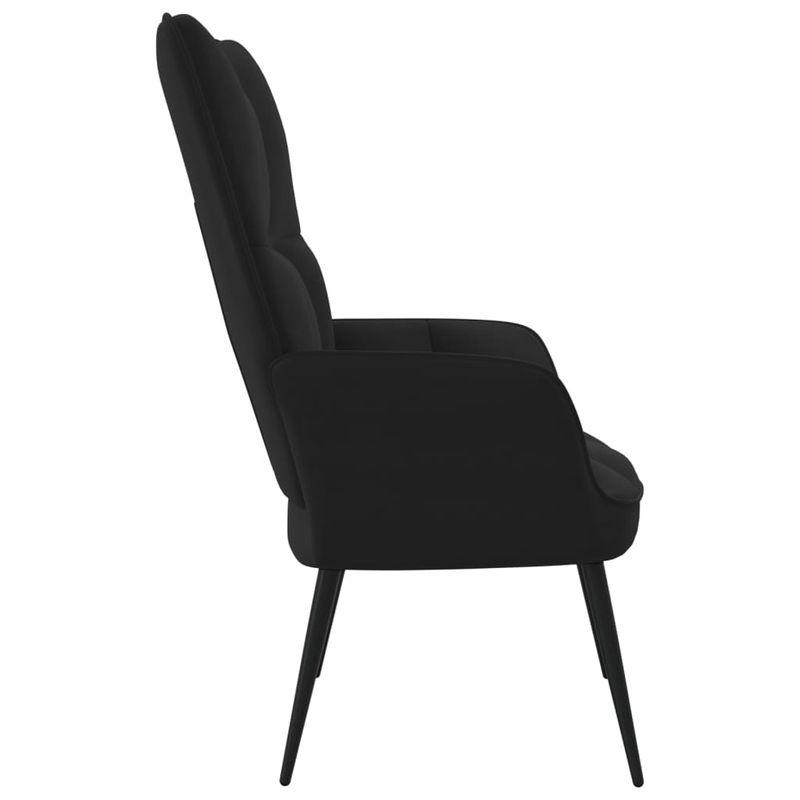 Casa si Gradina - Mobilier - Scaune si fotolii - Fotolii - Fotoliu de relaxare, negru, catifea - Infinity.ro