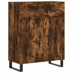 Casa si Gradina - Mobilier - Comode si corpuri - Comode - Servanta, stejar fumuriu, 69,5x34x90 cm, lemn compozit - Infinity.ro