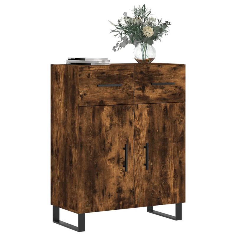 Casa si Gradina - Mobilier - Comode si corpuri - Comode - Servanta, stejar fumuriu, 69,5x34x90 cm, lemn compozit - Infinity.ro