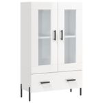 Casa si Gradina - Mobilier - Comode si corpuri - Comode - Dulap inalt, alb extralucios, 69,5x31x115 cm, lemn prelucrat - Infinity.ro