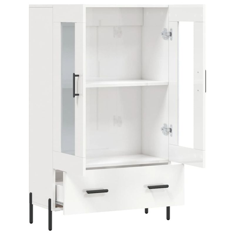 Casa si Gradina - Mobilier - Comode si corpuri - Corpuri bucatarie - Dulap inalt, alb extralucios, 69,5x31x115 cm, lemn prelucrat - Infinity.ro