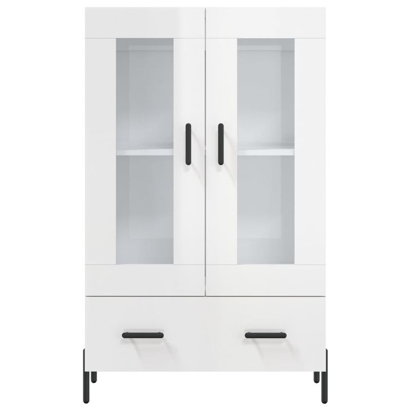 Casa si Gradina - Mobilier - Comode si corpuri - Corpuri bucatarie - Dulap inalt, alb extralucios, 69,5x31x115 cm, lemn prelucrat - Infinity.ro