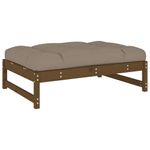Casa si Gradina - Gradina si terasa - Mobilier exterior - Canapele si fotolii gradina - Taburet de gradina, 120x80 cm, maro miere, lemn masiv de pin - Infinity.ro