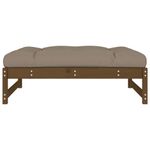 Casa si Gradina - Gradina si terasa - Mobilier exterior - Canapele si fotolii gradina - Taburet de gradina, 120x80 cm, maro miere, lemn masiv de pin - Infinity.ro