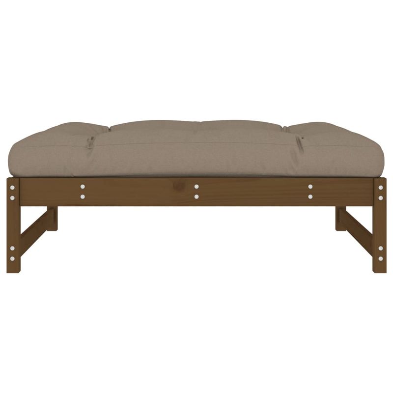 Casa si Gradina - Gradina si terasa - Mobilier exterior - Canapele si fotolii gradina - Taburet de gradina, 120x80 cm, maro miere, lemn masiv de pin - Infinity.ro