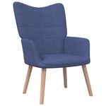 Casa si Gradina - Mobilier - Scaune si fotolii - Fotolii - Fotoliu de relaxare cu taburet, albastru, textil - Infinity.ro