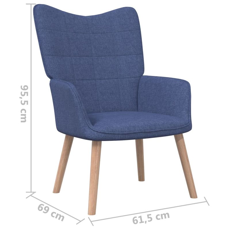 Casa si Gradina - Mobilier - Scaune si fotolii - Fotolii - Fotoliu de relaxare cu taburet, albastru, textil - Infinity.ro