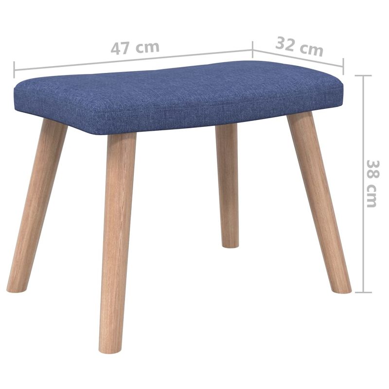 Casa si Gradina - Mobilier - Scaune si fotolii - Fotolii - Fotoliu de relaxare cu taburet, albastru, textil - Infinity.ro