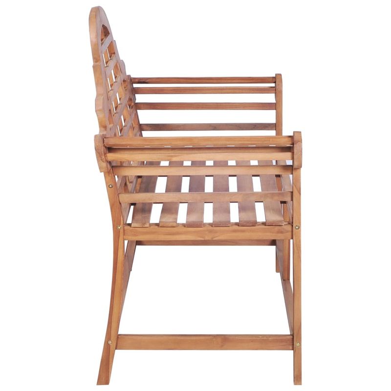 Casa si Gradina - Gradina si terasa - Mobilier exterior - Bancute de gradina - Banca de gradina, 127x58,5x92,5 cm, lemn masiv de tec - Infinity.ro