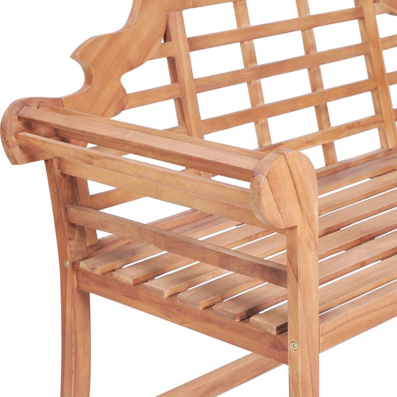 Casa si Gradina - Gradina si terasa - Mobilier exterior - Bancute de gradina - Banca de gradina, 127x58,5x92,5 cm, lemn masiv de tec - Infinity.ro