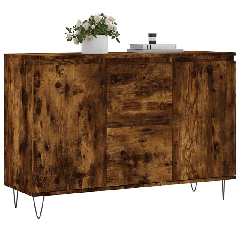 Casa si Gradina - Mobilier - Comode si corpuri - Comode - Servanta, stejar fumuriu, 104x35x70 cm, lemn prelucrat - Infinity.ro