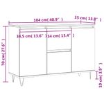Casa si Gradina - Mobilier - Comode si corpuri - Comode - Servanta, stejar fumuriu, 104x35x70 cm, lemn prelucrat - Infinity.ro