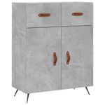 Casa si Gradina - Mobilier - Comode si corpuri - Comode - Servanta, gri beton, 69,5x34x90 cm, lemn compozit - Infinity.ro