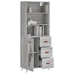 Casa si Gradina - Mobilier - Comode si corpuri - Comode - Dulap inalt, gri sonoma, 69,5x34x180 cm, lemn compozit - Infinity.ro