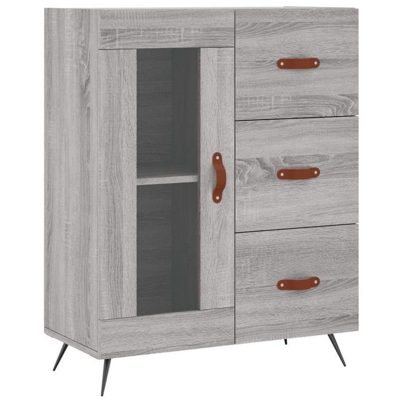 Casa si Gradina - Mobilier - Comode si corpuri - Comode - Dulap inalt, gri sonoma, 69,5x34x180 cm, lemn compozit - Infinity.ro