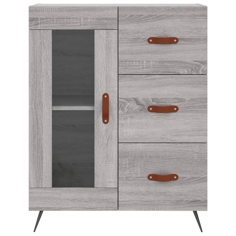 Casa si Gradina - Mobilier - Comode si corpuri - Comode - Dulap inalt, gri sonoma, 69,5x34x180 cm, lemn compozit - Infinity.ro