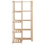 Casa si Gradina - Mobilier - Biblioteci si rafturi - Rafturi - Raft depozitare de colt 5 niveluri, 82,5x82,5x170 cm, lemn pin - Infinity.ro