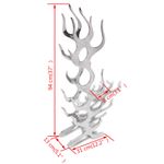 Casa si Gradina - Bucatarie si vesela - Accesorii bar - Carafe si decantoare - Raft pt. vinuri din aluminiu argintiu, forma flacara, 9 sticle - Infinity.ro