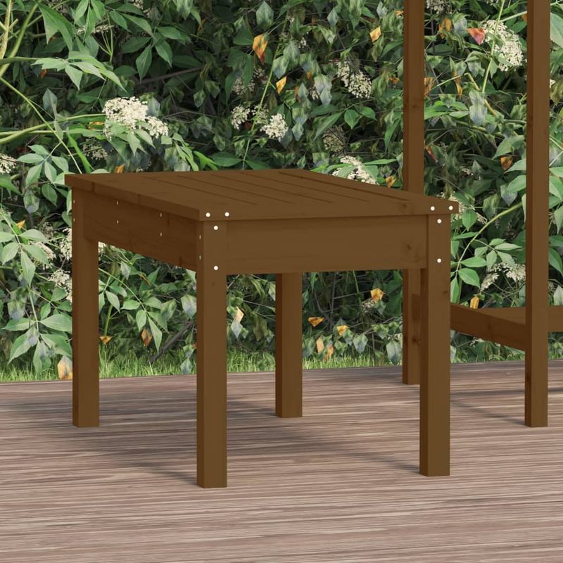 Casa si Gradina - Gradina si terasa - Mobilier exterior - Bancute de gradina - Banca de gradina, maro miere, 80x44x45 cm, lemn masiv de pin - Infinity.ro