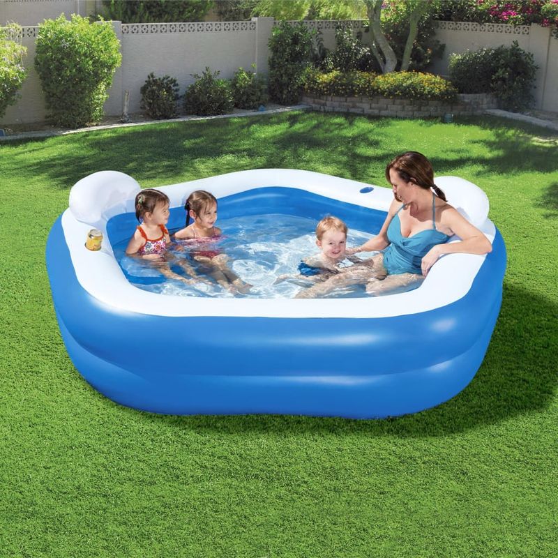 Casa si Gradina - Gradina si terasa - Mobilier exterior - Scaune si sezlonguri gradina - Bestway Piscina Family Fun, 213x206x69 cm - Infinity.ro