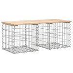 Casa si Gradina - Gradina si terasa - Mobilier exterior - Bancute de gradina - Banca de gradina, design gabion, 103x44x42cm, lemn masiv de pin, mărime 44x103x42 cm - Infinity.ro