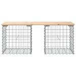 Casa si Gradina - Gradina si terasa - Mobilier exterior - Bancute de gradina - Banca de gradina, design gabion, 103x44x42cm, lemn masiv de pin, mărime 44x103x42 cm - Infinity.ro