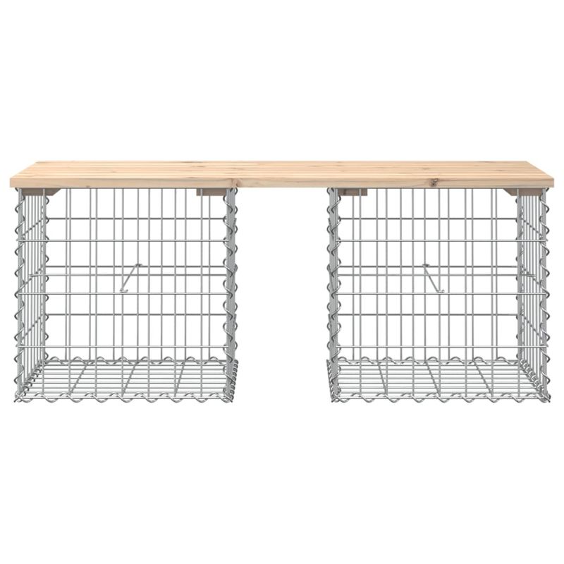 Casa si Gradina - Gradina si terasa - Mobilier exterior - Bancute de gradina - Banca de gradina, design gabion, 103x44x42cm, lemn masiv de pin, mărime 44x103x42 cm - Infinity.ro