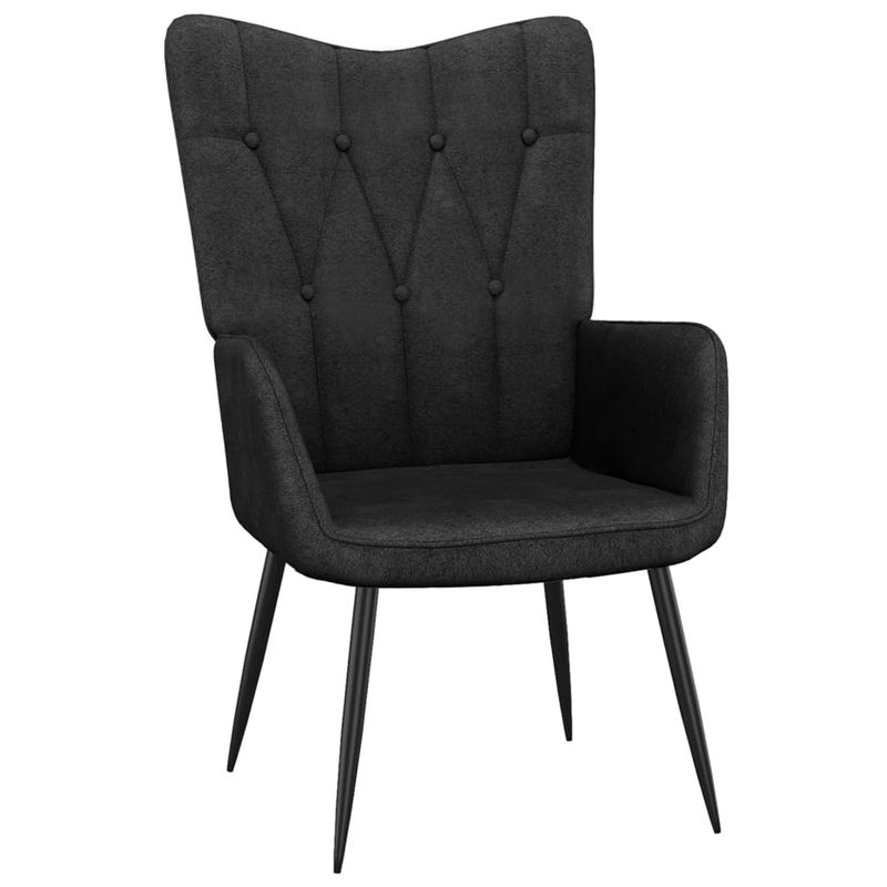 Casa si Gradina - Mobilier - Scaune si fotolii - Fotolii - Fotoliu de relaxare cu taburet, negru, textil - Infinity.ro