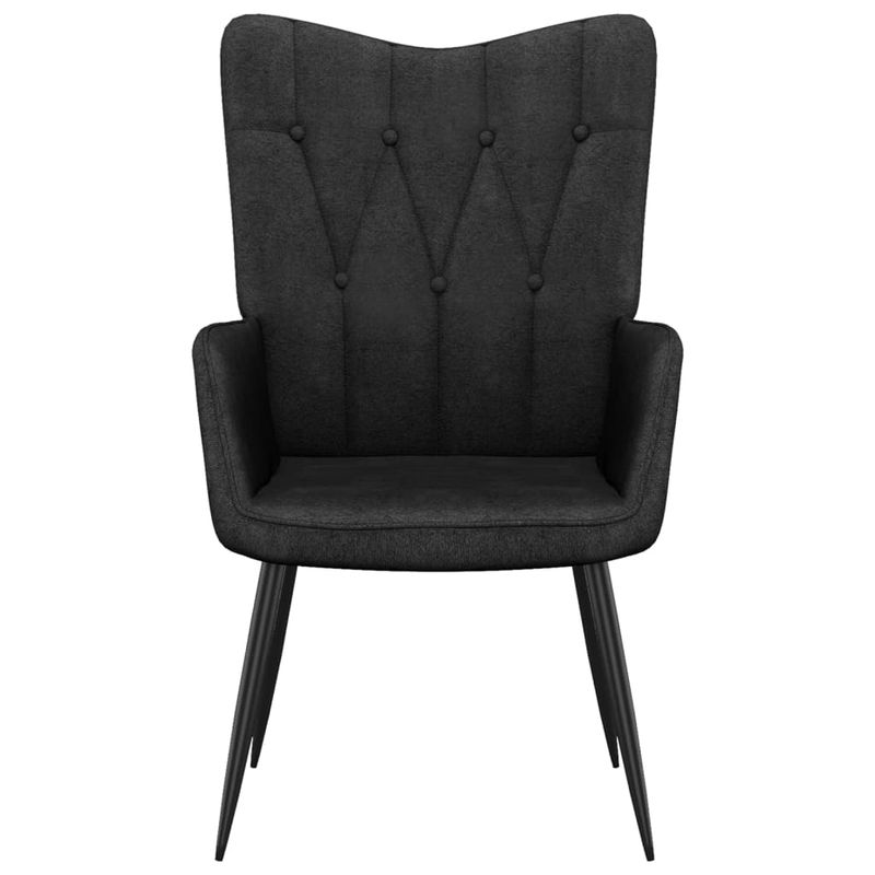 Casa si Gradina - Mobilier - Scaune si fotolii - Fotolii - Fotoliu de relaxare cu taburet, negru, textil - Infinity.ro
