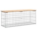 Casa si Gradina - Gradina si terasa - Mobilier exterior - Bancute de gradina - Banca de gradina, design gabion, 103x31,5x42 cm, lemn masiv pin - Infinity.ro