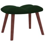 Casa si Gradina - Mobilier - Scaune si fotolii - Fotolii - Fotoliu de relaxare cu taburet, verde inchis, catifea - Infinity.ro