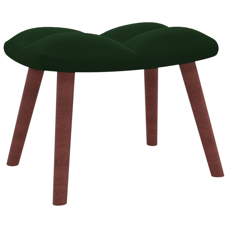 Casa si Gradina - Mobilier - Scaune si fotolii - Fotolii - Fotoliu de relaxare cu taburet, verde inchis, catifea - Infinity.ro