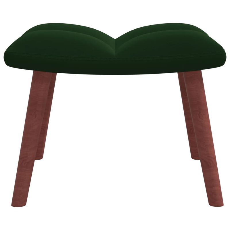 Casa si Gradina - Mobilier - Scaune si fotolii - Fotolii - Fotoliu de relaxare cu taburet, verde inchis, catifea - Infinity.ro