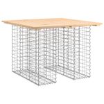 Casa si Gradina - Gradina si terasa - Mobilier exterior - Bancute de gradina - Banca de gradina, design gabion, 100x102x72cm, lemn masiv pin, mărime 102x100x72 cm - Infinity.ro