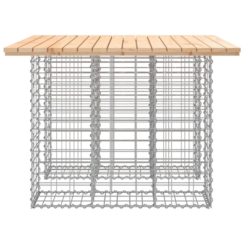 Casa si Gradina - Gradina si terasa - Mobilier exterior - Bancute de gradina - Banca de gradina, design gabion, 100x102x72cm, lemn masiv pin, mărime 102x100x72 cm - Infinity.ro