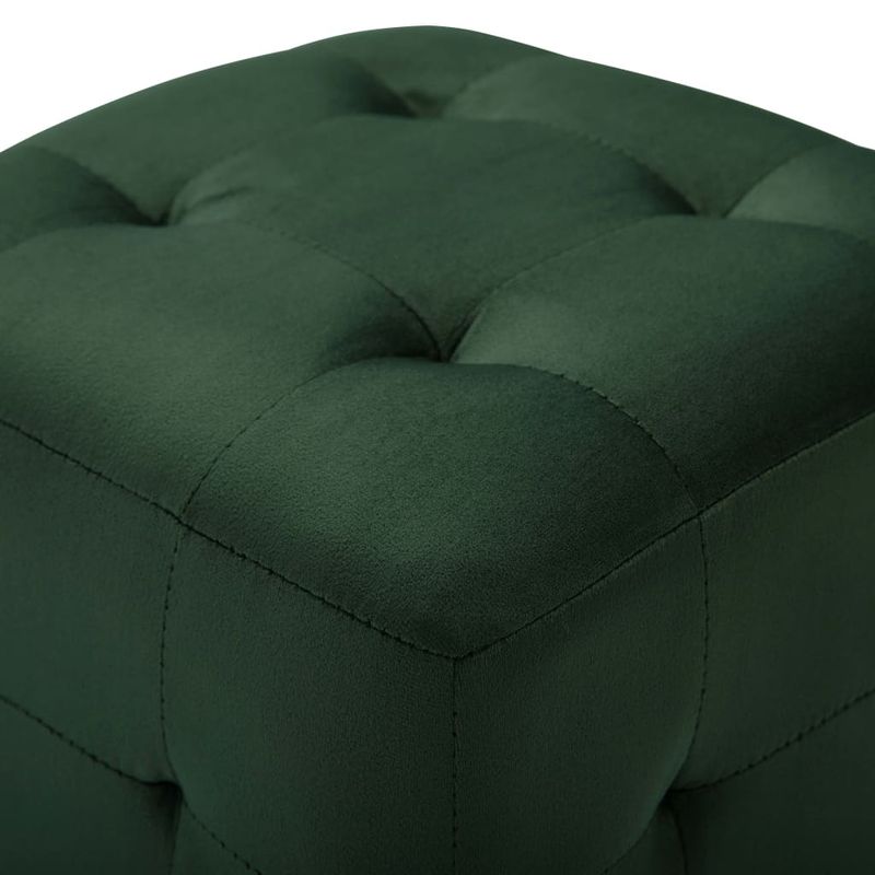 Casa si Gradina - Mobilier - Scaune si fotolii - Tabureti - Taburet, 2 buc., verde, 30 x 30 x 30 cm, tesatura catifea - Infinity.ro