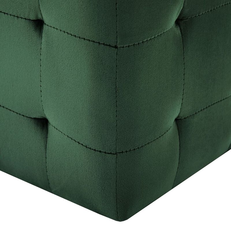 Casa si Gradina - Mobilier - Scaune si fotolii - Tabureti - Taburet, 2 buc., verde, 30 x 30 x 30 cm, tesatura catifea - Infinity.ro