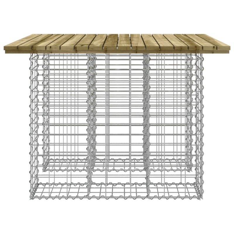 Casa si Gradina - Gradina si terasa - Mobilier exterior - Bancute de gradina - Banca gradina, design gabion, 102x100x72 cm, lemn pin impregnat - Infinity.ro