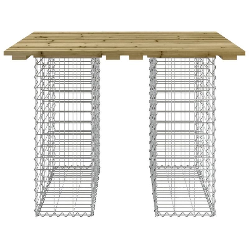 Casa si Gradina - Gradina si terasa - Mobilier exterior - Bancute de gradina - Banca gradina, design gabion, 102x100x72 cm, lemn pin impregnat - Infinity.ro