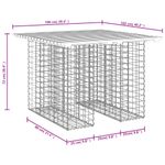 Casa si Gradina - Gradina si terasa - Mobilier exterior - Bancute de gradina - Banca gradina, design gabion, 102x100x72 cm, lemn pin impregnat - Infinity.ro