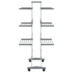 Casa si Gradina - Mobilier - Organizare si depozitare - Umerase si valeti - Uscator de rufe cu roti, 89x64x129 cm, aluminiu - Infinity.ro