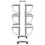 Casa si Gradina - Mobilier - Organizare si depozitare - Umerase si valeti - Uscator de rufe cu roti, 89x64x129 cm, aluminiu - Infinity.ro