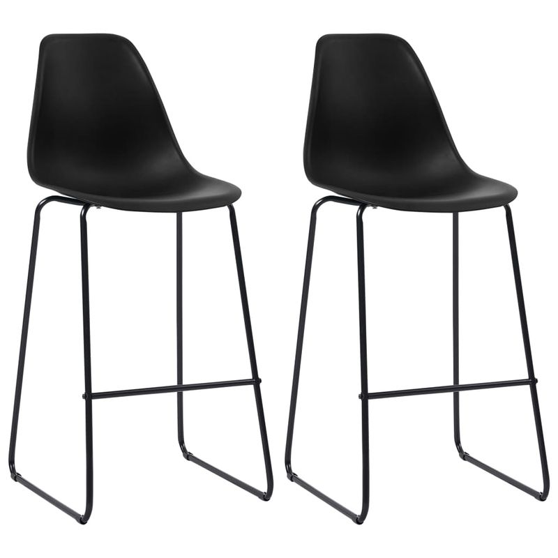 Casa si Gradina - Mobilier - Seturi de mobilier - Seturi bucatarie - Set mobilier de bar, 3 piese, negru, plastic - Infinity.ro