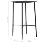 Casa si Gradina - Mobilier - Seturi de mobilier - Seturi bucatarie - Set mobilier de bar, 3 piese, negru, plastic - Infinity.ro